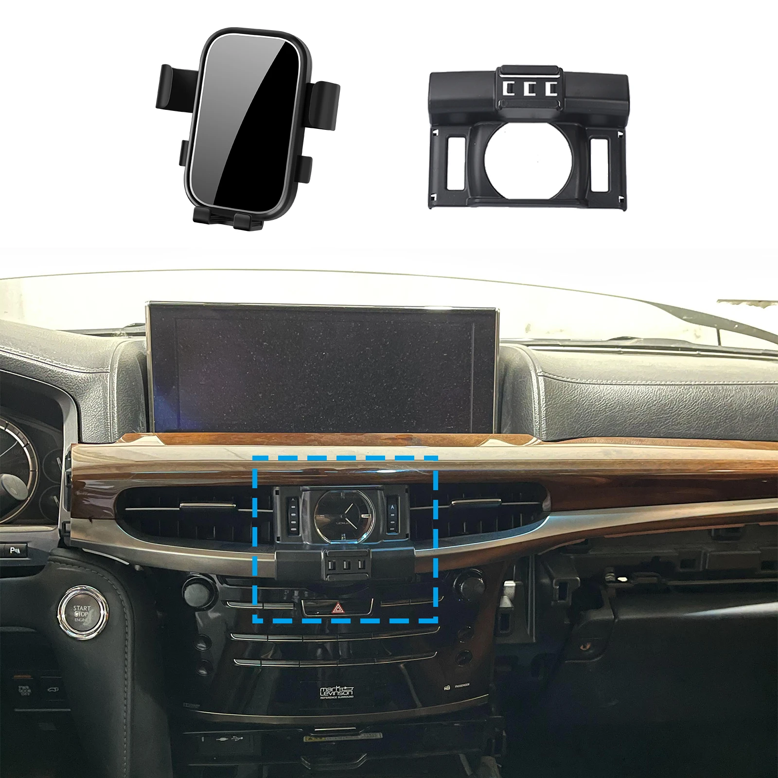 

Stand Auto Accessories GPS Bracket Navigation Car Mobile Phone Holder For Lexus LX 570 Sport J200 2016 2017-2019 2020 2021 2022