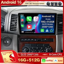 Android 16 For Jeep Grand cherokee 2004 2005 2006 2007 Car Radio GPS Multimedia Player DSP Carplay + Auto 8 Core Android Stereo