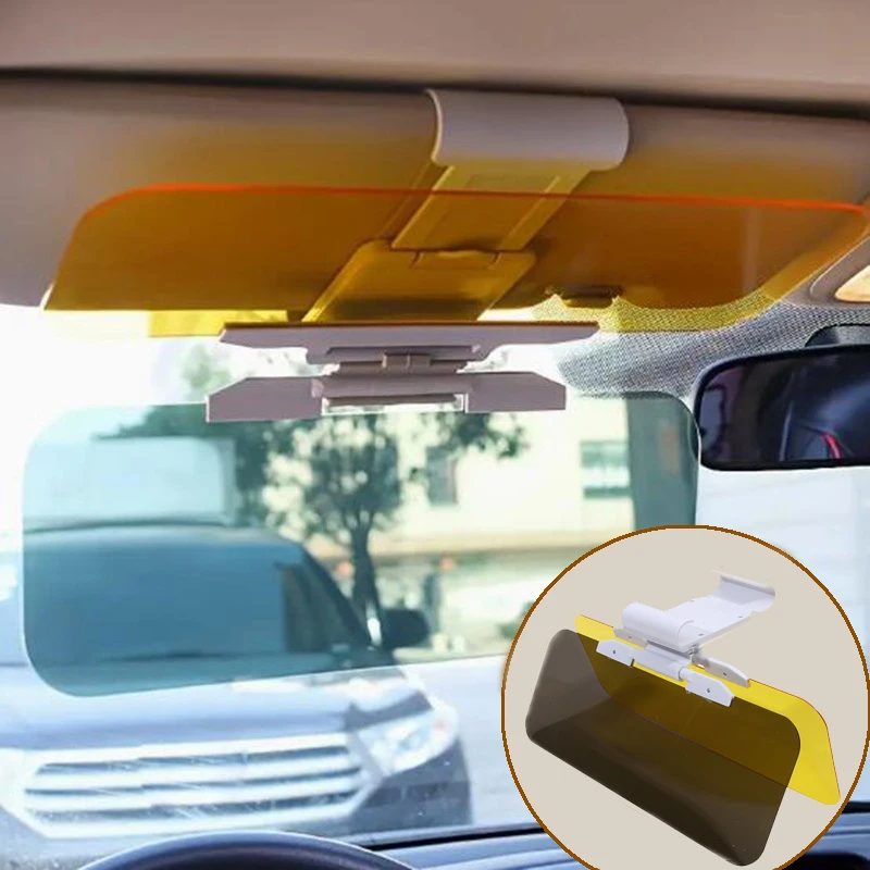 Universal Car Sun Visor Day And Night Anti-glare Clip-on Auto Car Sun Visor Mirror 2 Lenses For Car SUV Night Driving