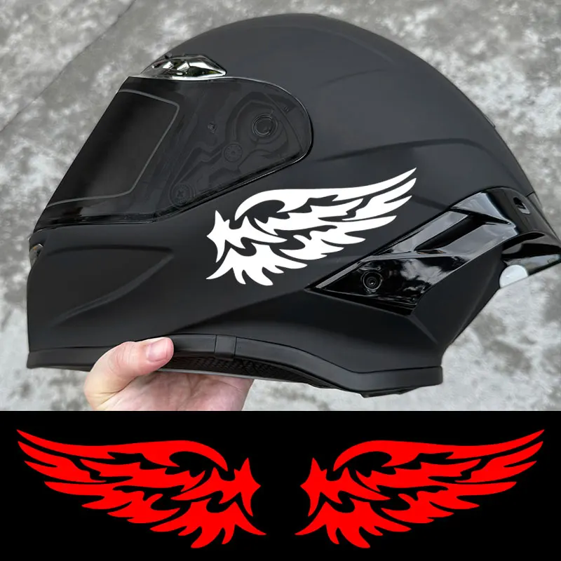 

1 пара крыльев, наклейки на мотоциклетный шлем, водонепроницаемые для DIY мотоцикла, топливный бак, скутера, корпус, самоклеящиеся виниловые наклейки, универсальные
