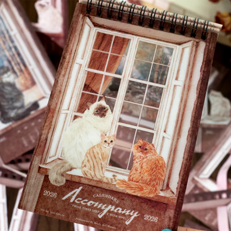 Companion Series 2026 Openwork Desk Calendar Creative Desktop Decor Multi-Functional Schedule Planner Minimalist Home Decor Gift