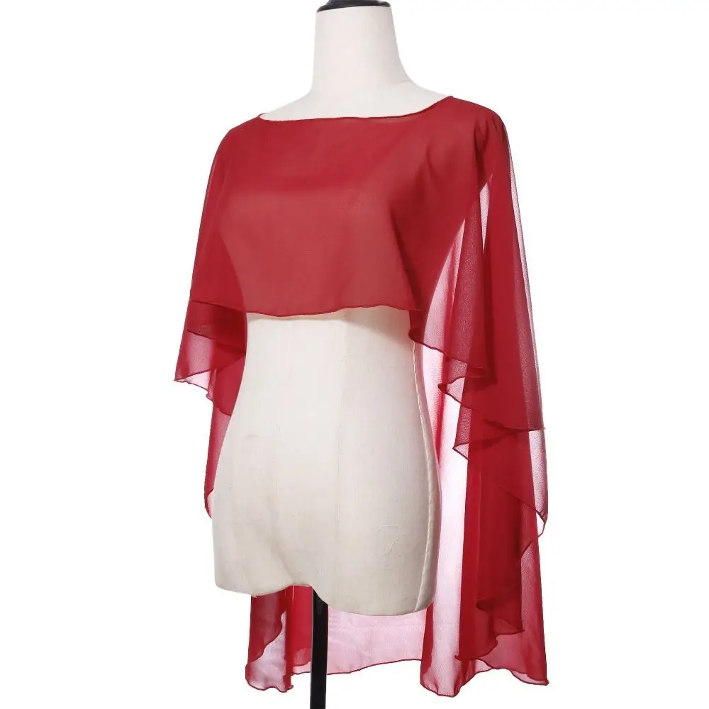 새로운 패션 부드러운 웨딩 케이프 긴 단색 웨딩 재킷 랩 이브닝 커버업 여성용