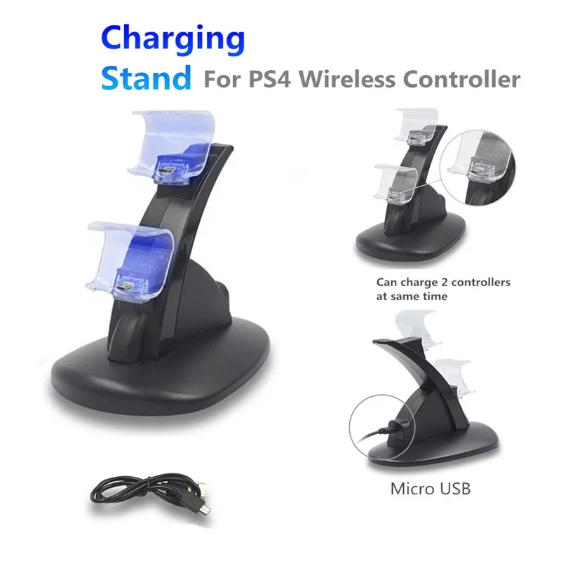 Charging Stand For PS4 Wireless Controller Charger Dock For PS4 Gamepad Dual Controller Charger For Playstation 4 Slim Pro Game 