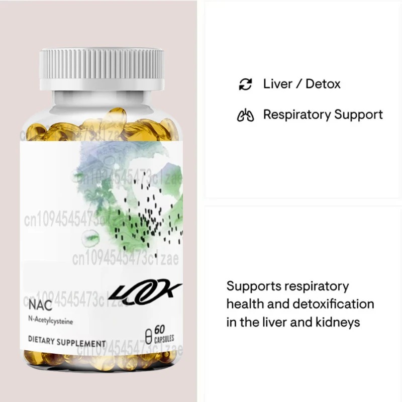 

Acetylcysteine 500mg Supports Respiratory Health and Immune Function; 60 Capsules To Promote Liver and Kidney Detoxification