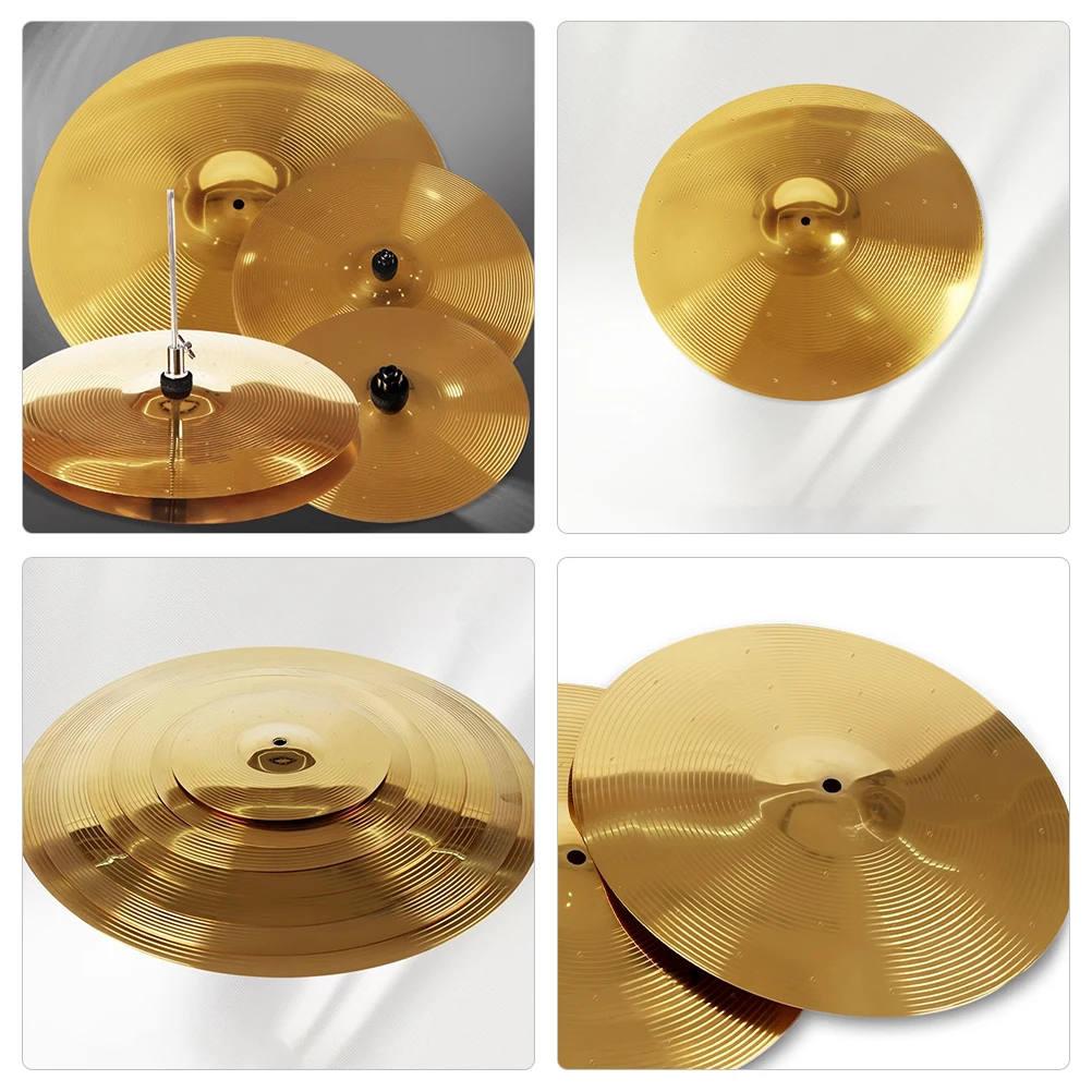 

Brass Alloy Cymbal Replacement Durable Smooth Clear Sound Metal Cymbal For Drum Cymbals Set Drum Kit Practice Accessories