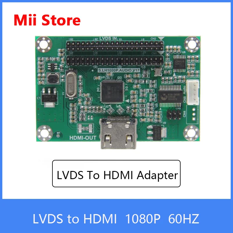 Conversor de placa adaptadora compatível com LVDS para HDMI compatível com resolução 1080P 720P com suporte Raspberry Pi