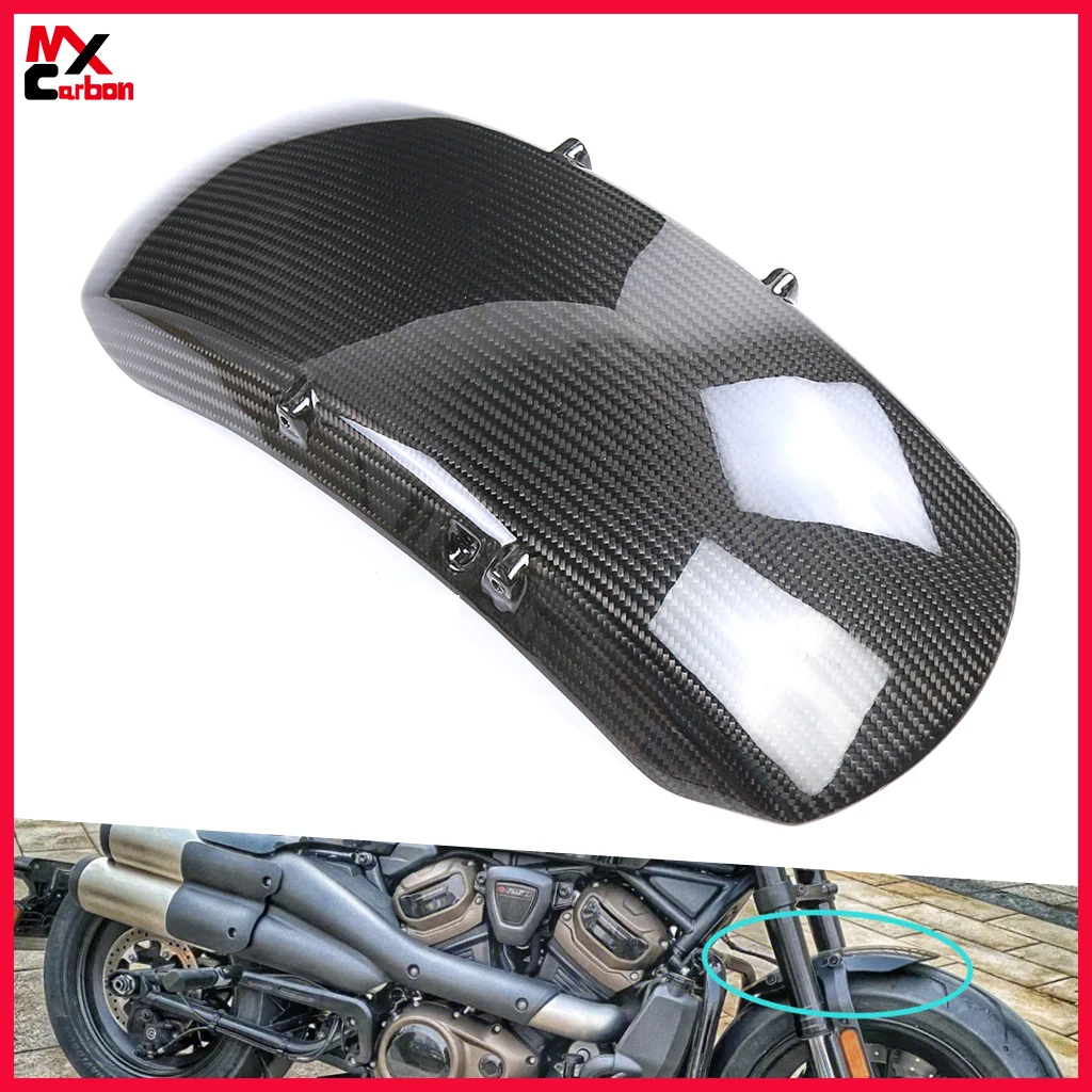 

Motorcycle Front Fender Mudguard Carbon Fiber Splash Guard Fairing Kit for Harley Sportster S 1250 RH1250S 2021 2022 2023