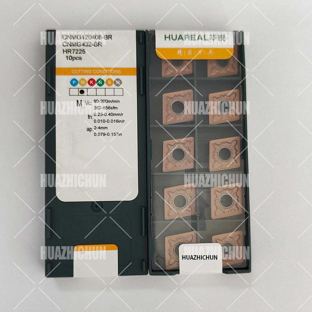 

HUAZHICHUN CNMG 120408-GR HR8225 CNC Lathe Indexable Solid Carbide Milling Turning Insert