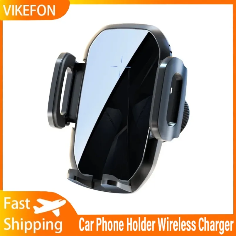 

Автомобильное беспроводное зарядное устройство 15 Вт, быстрая зарядка, вентиляционное отверстие, автомобильный универсальный автомобильный держатель для телефона, крепление с автоматическим зажимом для iPhone 16 15 14 13 12 Pro