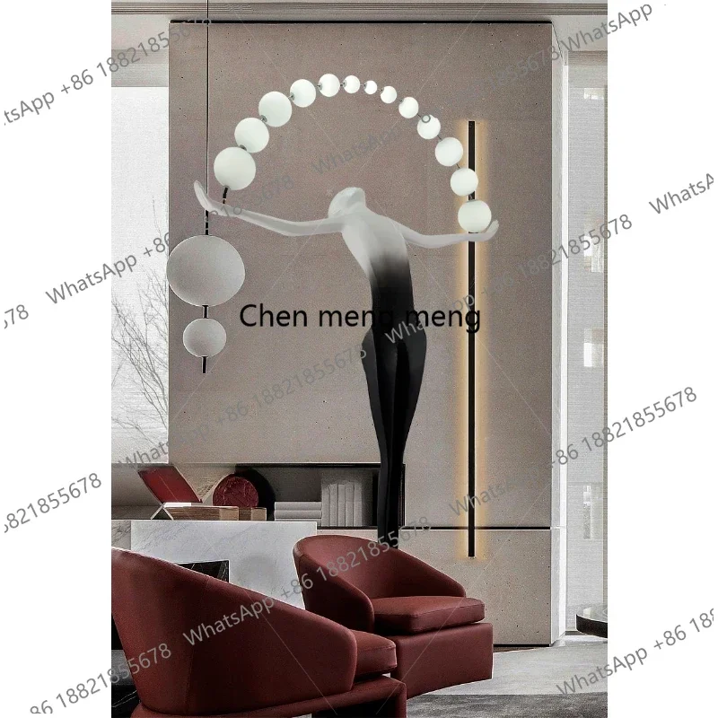 Artistic Humanoid Sculpture Floor Lamp Model Room Exhibition Hall Hotel Lobby Sales Department Decoration Lamp