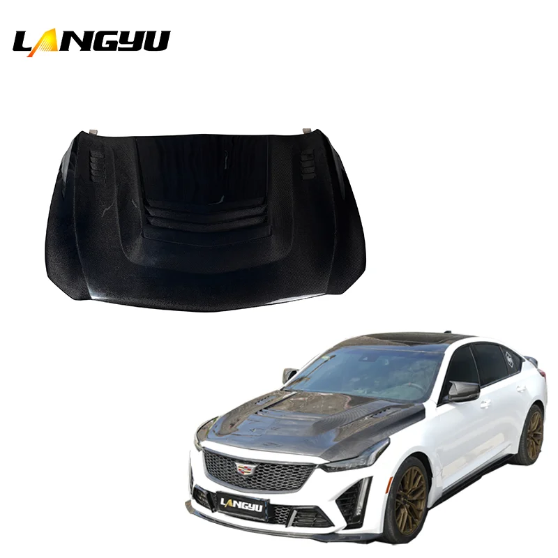 

LANGyu 2020+ Exterior Accessories CT5 Type-D Carbon Fiber Engine Hood For CT5 Bonnet