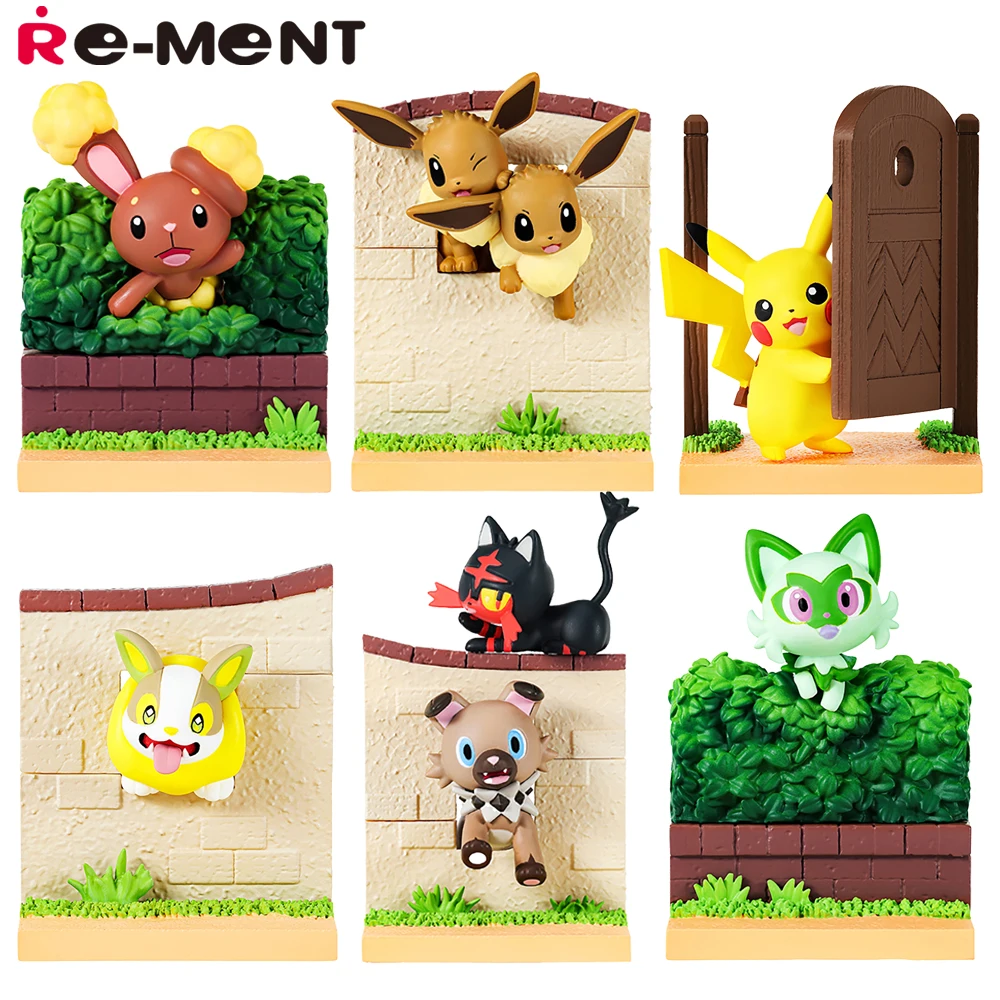 original-in-stock-re-ment-pokemon-pyokotto-waited-for-you-collection-pikachu-eevee-yamper-buneary-model-toys-mini-figures