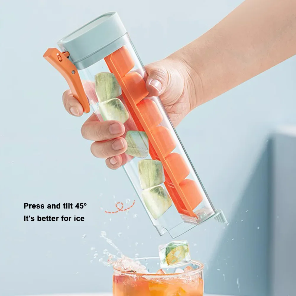 Vertical Ice Cube Tray Mini Ice Cube Tube Mold Easy Push and Pop Out Cube Ice Maker Ideal for Sports and Water Bottles