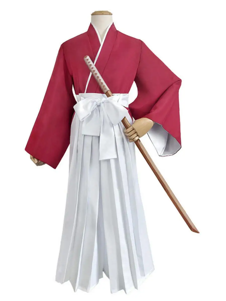 زي الساموراي الأحمر للرجال ملابس تنكرية للهالوين وصلت حديثًا ملابس Katanas and orms لمعرض المانجا