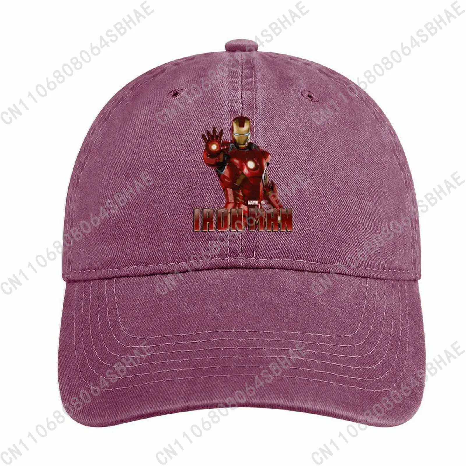 

Marvel Iron Man Washed Cotton Baseball Cap Vintage Dad Hat Men Women Retro Adjustable Denim Cap Streetwear Cosplay