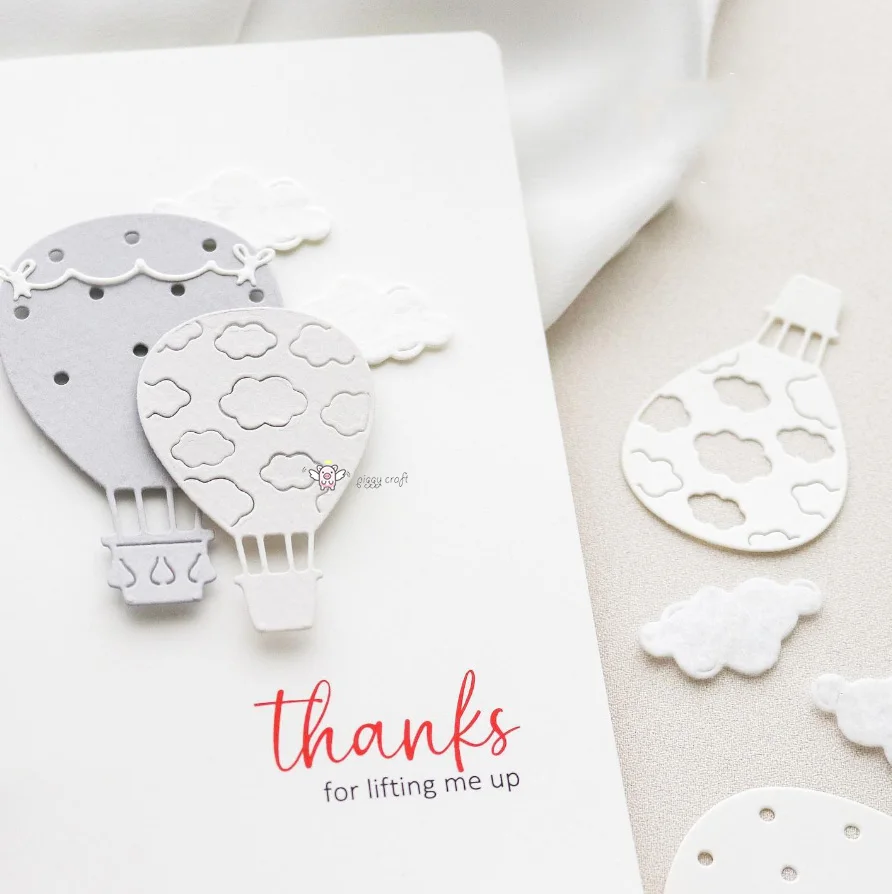 Piggy Craft metalowe matryce do wycinania matryce do wycinania balon na gorące powietrze scrapbook papier rzemieślniczy nóż forma ostrze dziurkacz