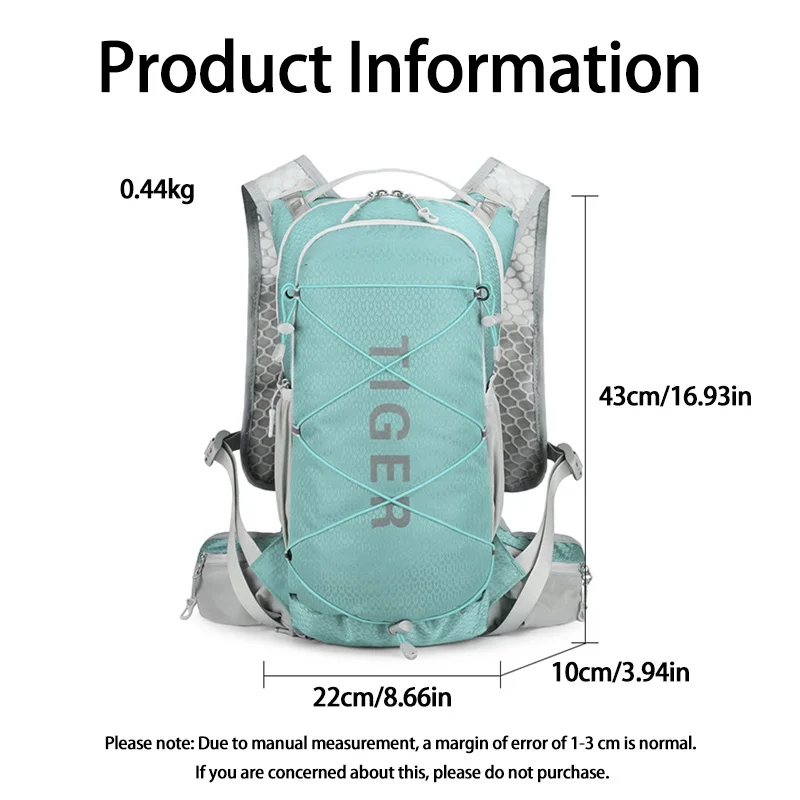حقيبة ظهر أنيقة وخفيفة الوزن للجنسين ذات سعة كبيرة للمشي لمسافات طويلة في الهواء الطلق، حقيبة ظهر لركوب الدراجات، حقيبة ظهر محايدة متعددة الوظائف للسفر #2
