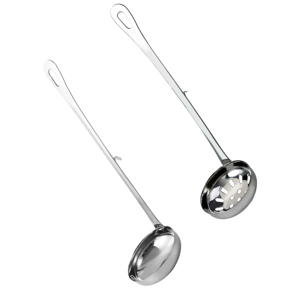 

1 set Stainless Steel Hot Pot Spoon Slotted Skimmer Soup Serving Kitchen Tools Extended Handle Easy Clean Home Utensil