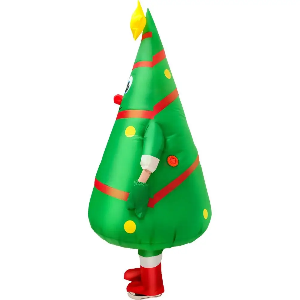 تأثيري التميمة عيد الميلاد نفخ زي ملابس تنكرية للحفلات سانتا كلوز ثلج شجرة فستان الدعائم حفلة كرنفال عيد الميلاد