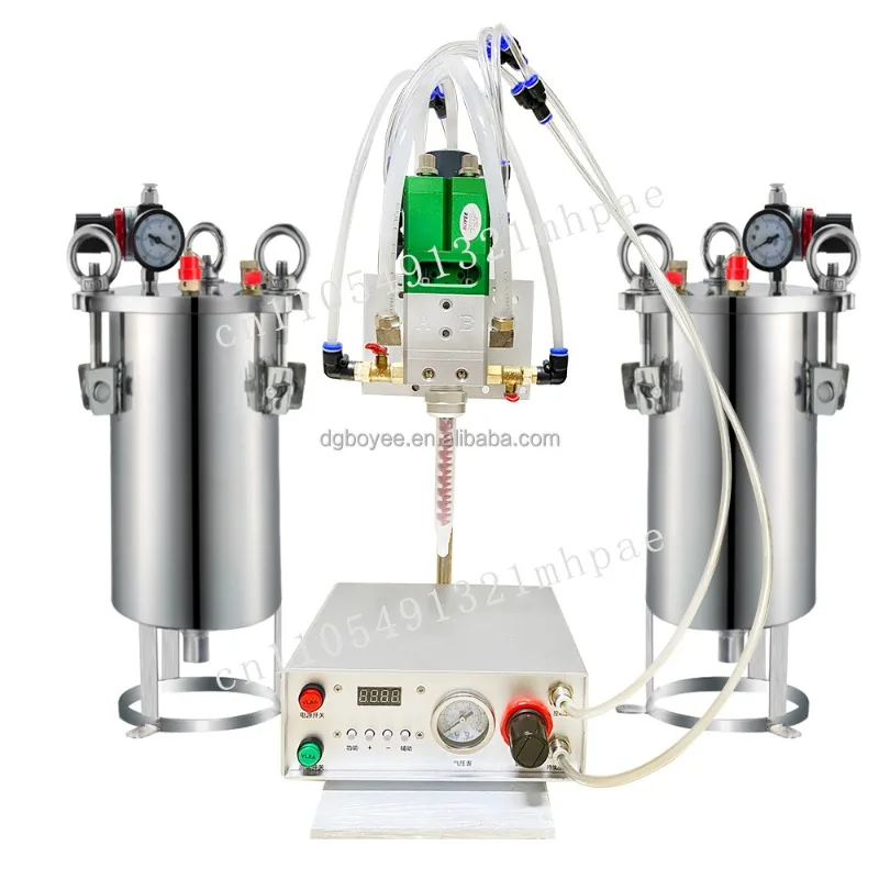 

125AB high viscosity polyurethane silicone mixing dispenser high flow resin filling machine with 5L plastic tank