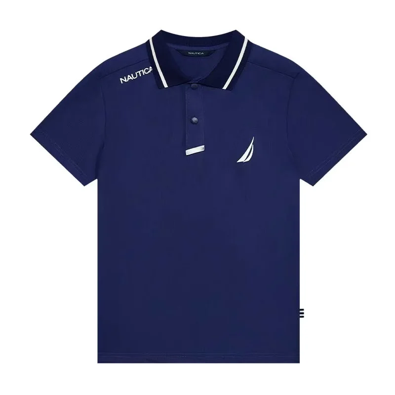 2026Nautica Hot selling Outdoor Polo Shirt Elastic Skin friendly Youth Men's and Women's Couple Style Sports and Leisure T-shirt
