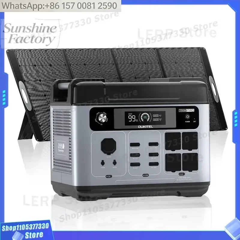 high quality 3200W 2048Wh Solar Generator LiFePO4 with Adjustable Input Charging APP Control 1000W PV Portable Power Station