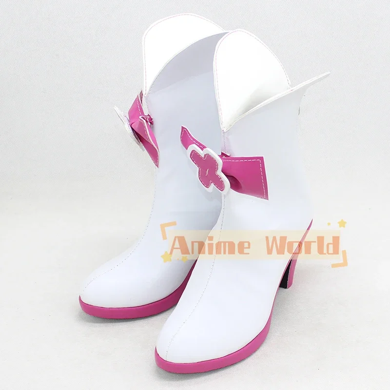 KiraKira Cure Flora Cosplay Shoes Halloween Carnival Boots PU Leather Shoes Cosplay Prop Custom Made