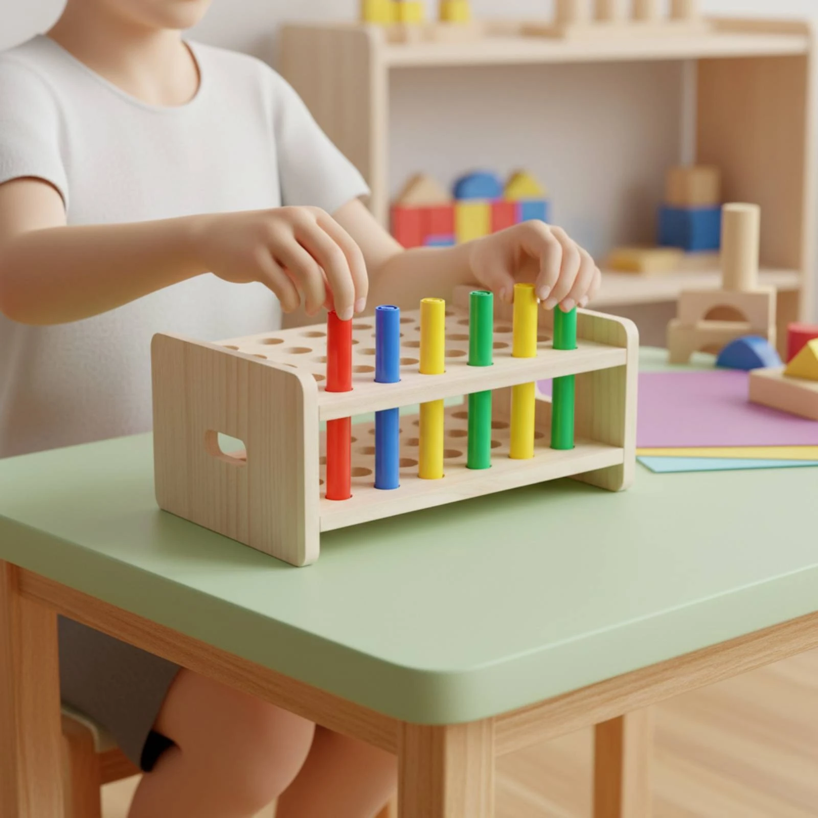 Wooden Scissors Storage Rack Natural Wood Scissors Storage Rack Wooden Desktop Organizer Unfinished Desktop Tool Stand Compact