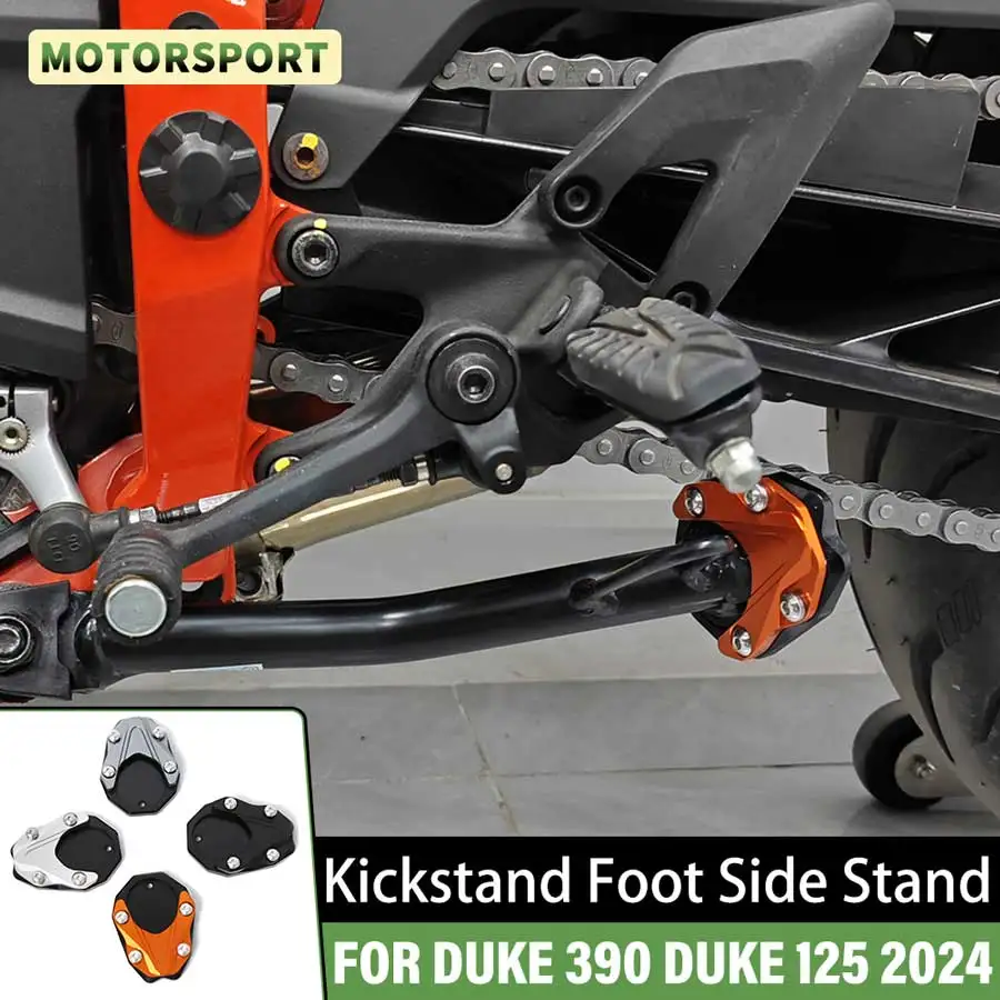 

Для DUKE 390 DUKE 390 2024 DUKE 125 DUKE125 2024, подставка для ног, боковая подставка, удлинитель, опорная пластина, увеличенная