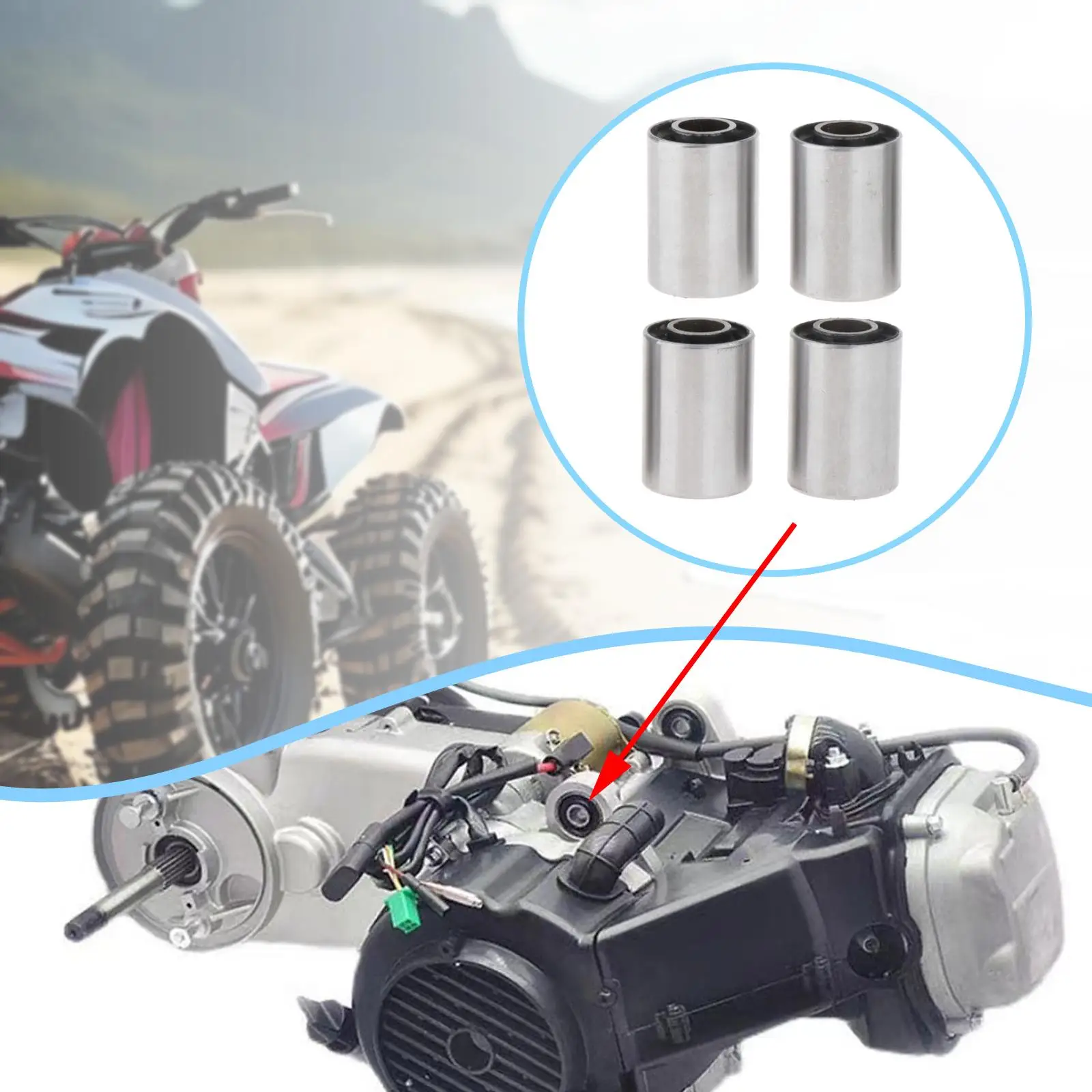 Motorcycle Rear Swing Arm Bushing Spacer Set 23mm Steel Parts for Mini Bikes Karts Off Road Vehicles