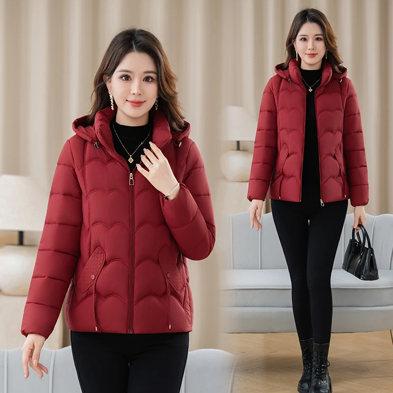 

Elegant Winter Down Coat for Middle Aged Ladies Lightweight Warm Jacket Commuter Style