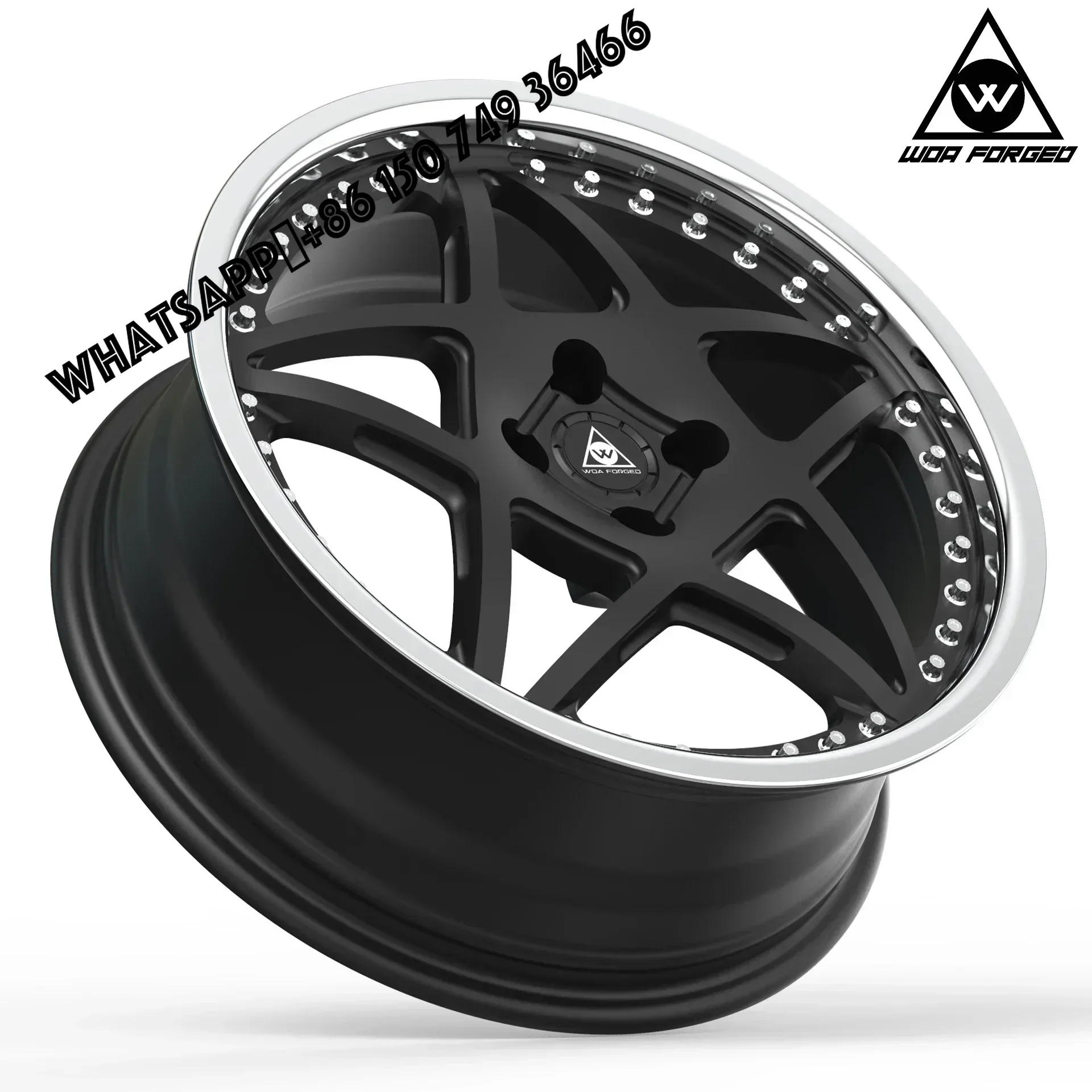 6061-T6 Wheels Car Alloy Wheels 18 19 20 Inch 5x120 Pentagram Fit for Australia Market Deep Lip Black Deep Dish Mag Wheel