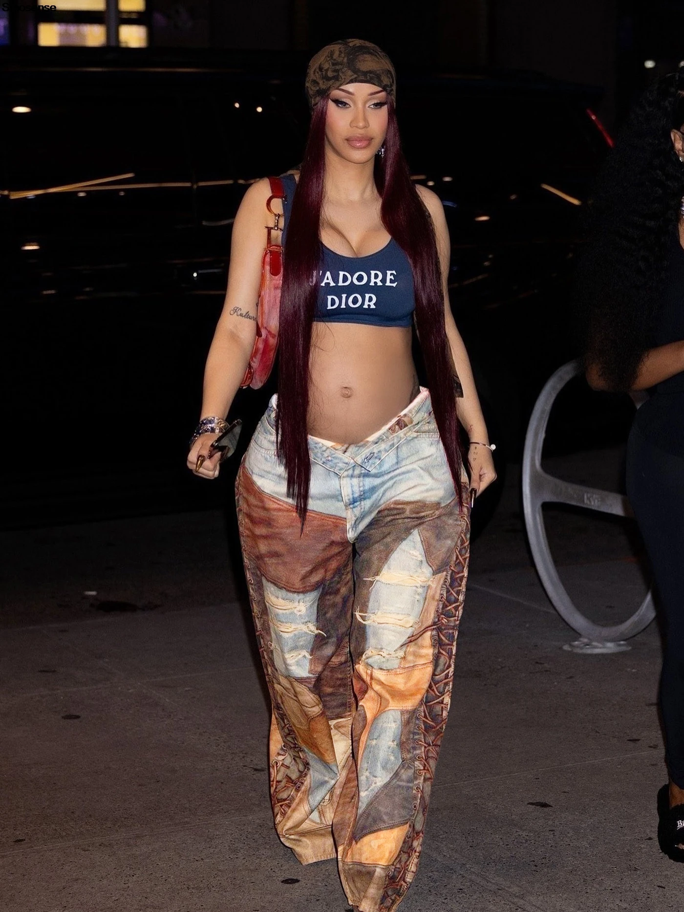 Women Print Jeans 2025 Loose Wide Leg Pants Vintage Mid Rise Baggy Trousers Y2K Going Out Street Dating Boyfriend Denim Pants