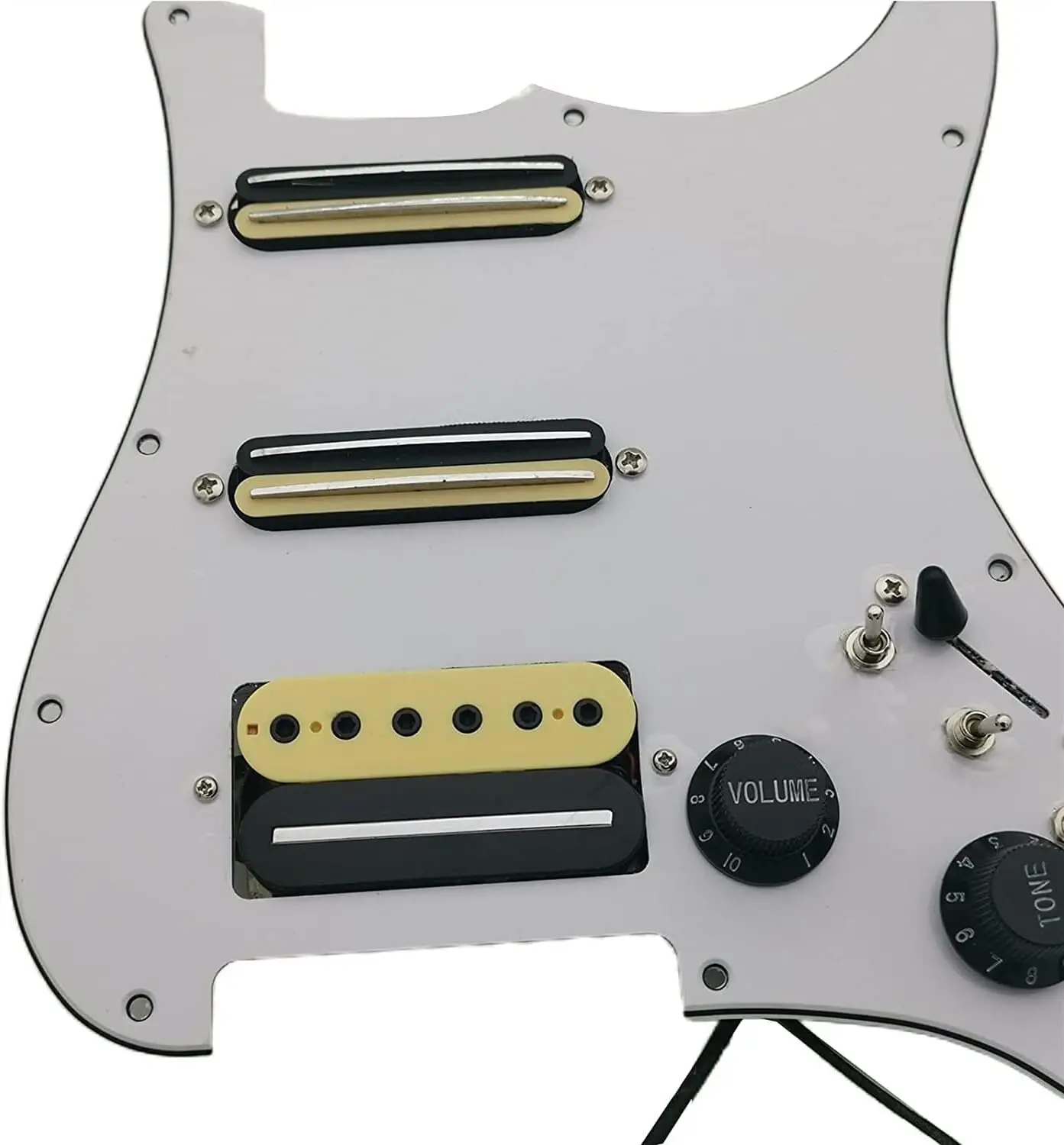 Prewired Loaded Pickguard with SSH Zebra Mini Pickups for FD Strt Guitar