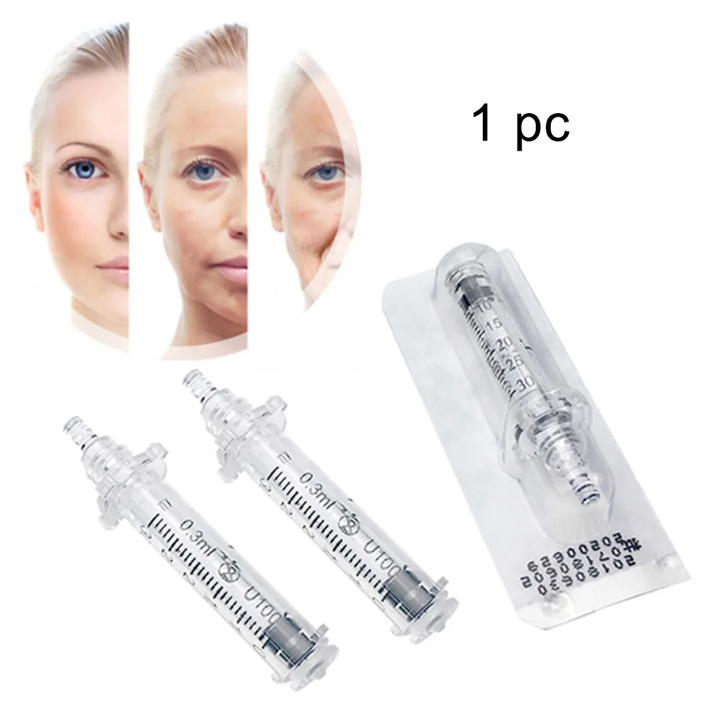 1pcs Syringe and Medicine Needle Ampoule Head for Hyaluron Gun Hyaluron Pen High Pressure Wrinkle Removal Water Syringe