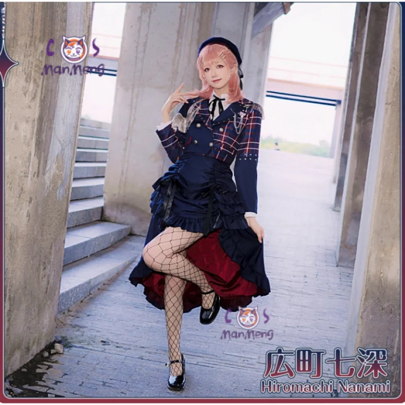 كوراتا ماشيرو هيروماشي نانامي بانج دريم! أزياء تنكرية لحفلات الهالوين، قبعة عصرية، ربطة عنق، قميص، جوارب، مجموعة موحدة للنساء #2