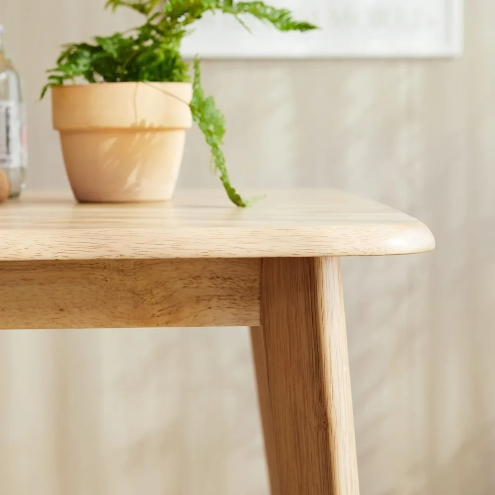 طاولة طعام حديثة من خشب البلوط الطبيعي في منتصف القرن، 27.6 قدم مربع، طاولة مطبخ على طراز ليفينيا كانبيرا