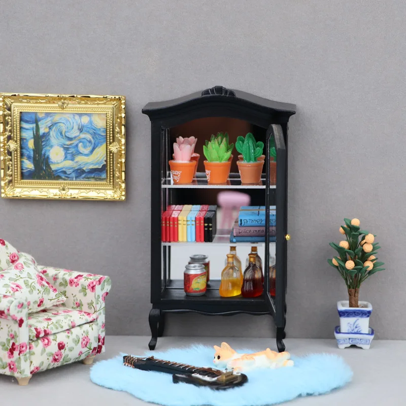 1:12 Puppenhaus Miniaturmöbel Essen Spielszene Figuren Ob11 Mini Schmuck Aufbewahrungsschrank Puppenhaus Ornament Zubehör