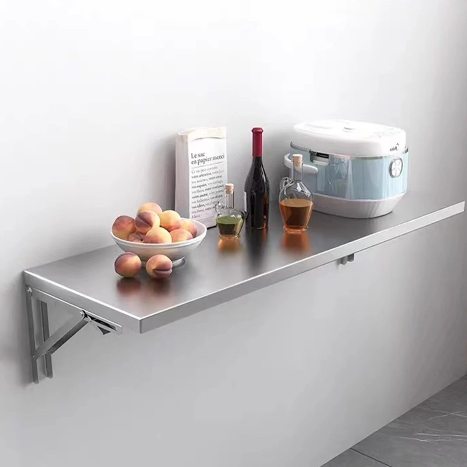 

Stainless Steel Campervan Folding Bracket for Kitchen Dining Room (60cm Length)