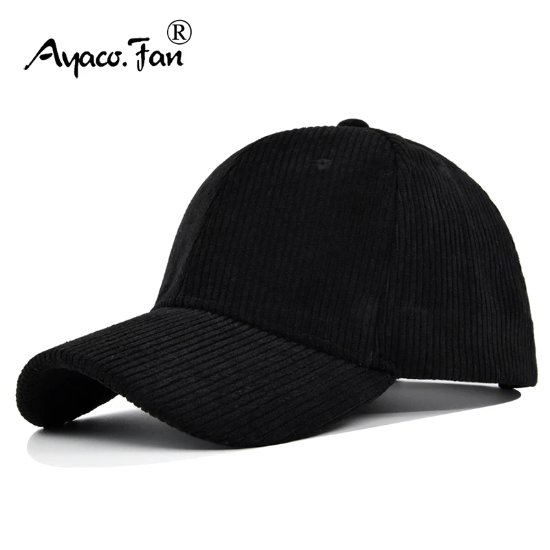 Baseball Cap New Spring Solid Color Sunhat Corduroy Men Women Unisex-Teens Cotton Snapback Caps Fashion Hip Hop Simple Hat