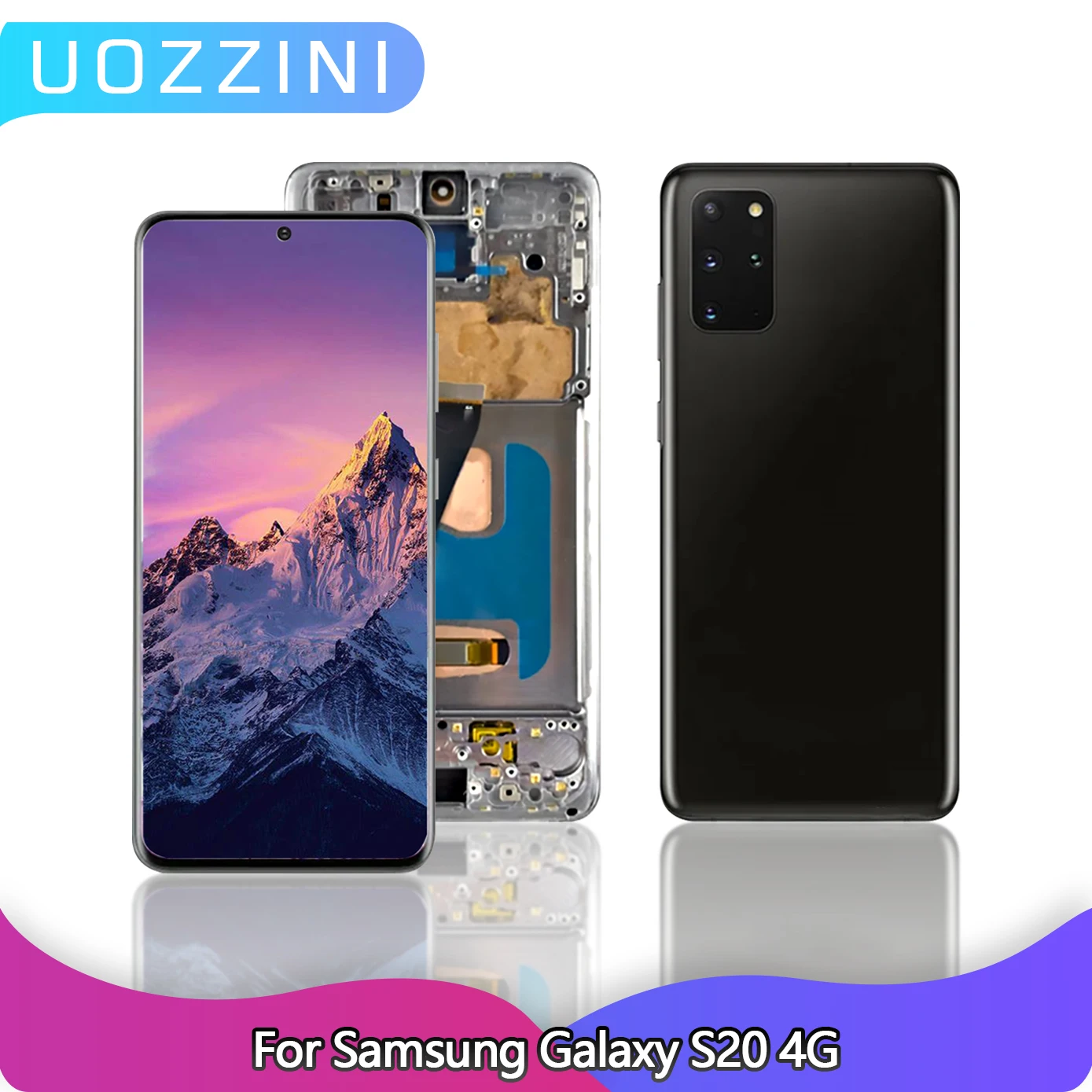 High Quality Screen TFT For Samsung Galaxy S20 4G LCD Display Touch Screen Frame Parts For S20 4G G980F LCD Assembly Replacement