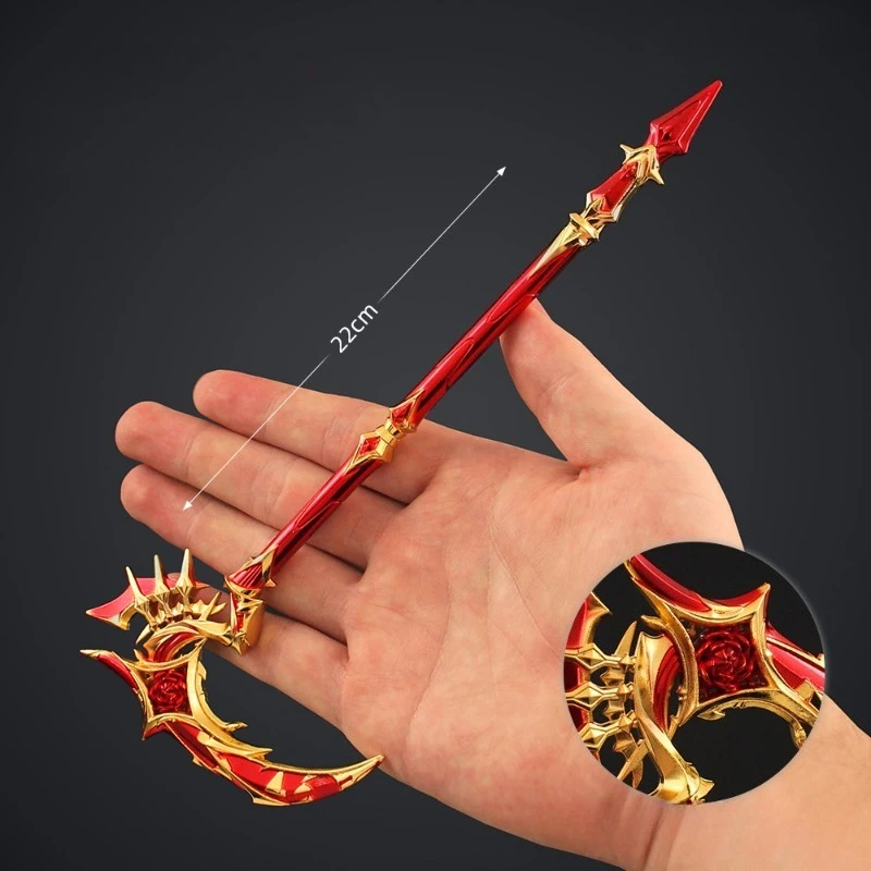 22cm/8.66in jogo para paz metrô escape sombra julgamento foice jogo armas modelo liga brinquedo coleção ornamento desktop display