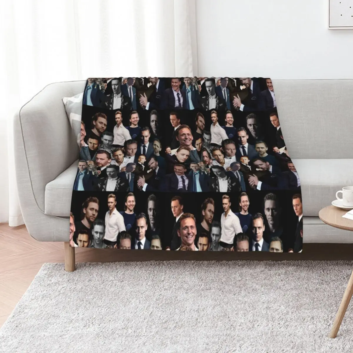 

Tom Hiddleston Sexy Collage Throw Blanket Flannels Bed covers Cute Furrys Blankets