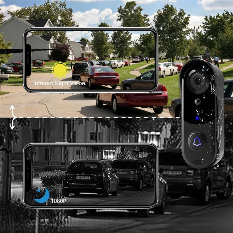 A52T Doorbell Camera No Monthly Fee Wireless Doorbell Camera Outdoor Door Bell Camera