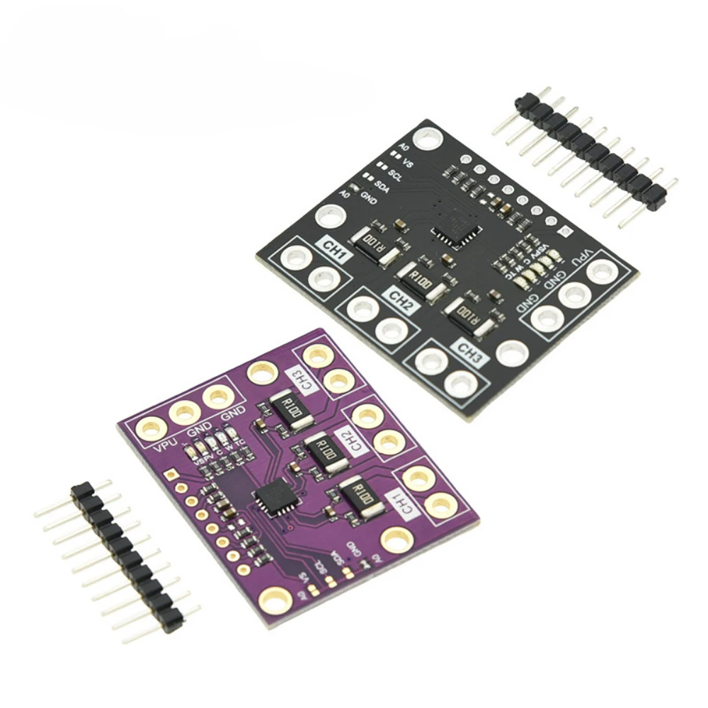 INA3221 3-Channel Voltage Monitor Module - Bidirectional High-Side Shunt I2C-Enabled for Bus Voltage Sensing