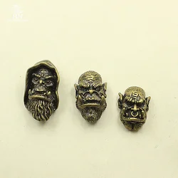 Brass Orcish Head Decorative Buckle Retro Fashion Wallet Rivet Button DIY Leather Bag Backpack Belt Screw Buckles Accessories