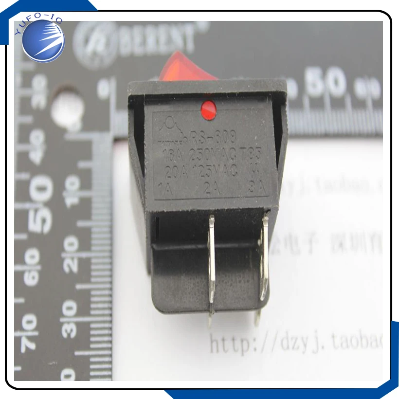 2PCS/LOT  The current 15A 250VAC rocker switch dual double pole single throw light on all fours