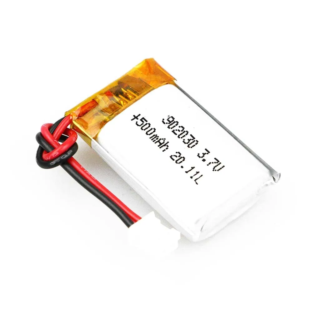 2/5/10/20 Pcs 3.7V 500mAh 902030 Lithium Polymer Ion Battery 2.0mm JST Connector For SMART WATCH CHARGING POWER GPS MP4