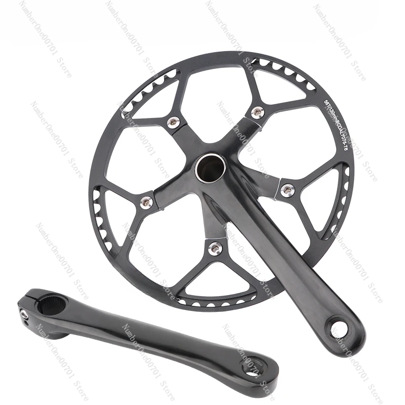 Hollow Integrated Tooth Plate 45/47/53/56/58 Tooth Folding Bicycle Single Plate Ultra-Light Modification Crank