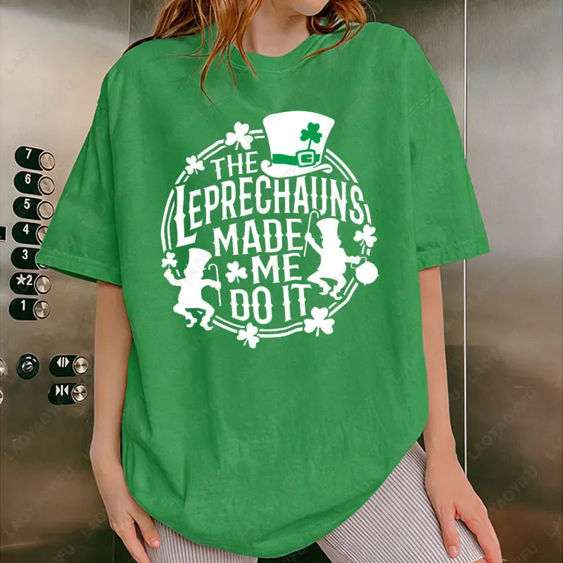 

Leprechaun Graphic T Shirts St Patricks Day Printing Tshirt Shamrock Lucky Irish Streetwear Fashion St Pattys Day Cotton Tees